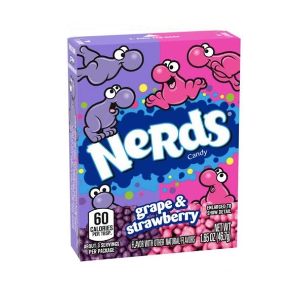 Wonka Nerds grape & strawberry 46,7 gr x 36 st