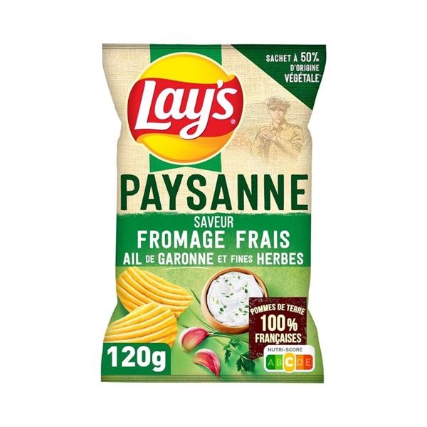 Lay's paysanne fromage ail herbes 120 gr x 24 pc