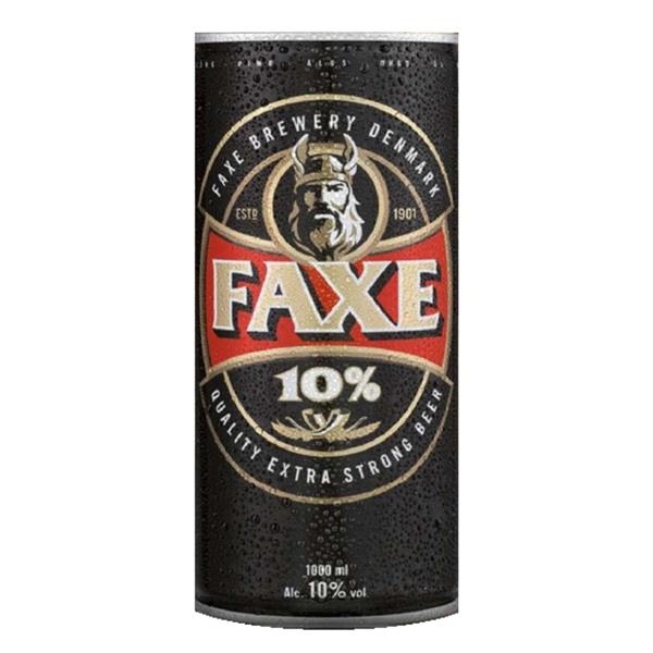 10% Faxe beer 1000 ml x 12 pc