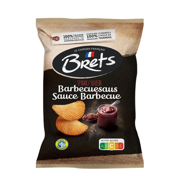 Brets chips met barbecuesaussmaak 125 gr x 10 st