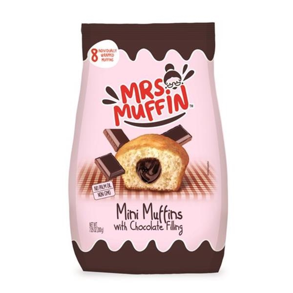 Mrs Muffins mini met chocolade 200 gr x 12 pc