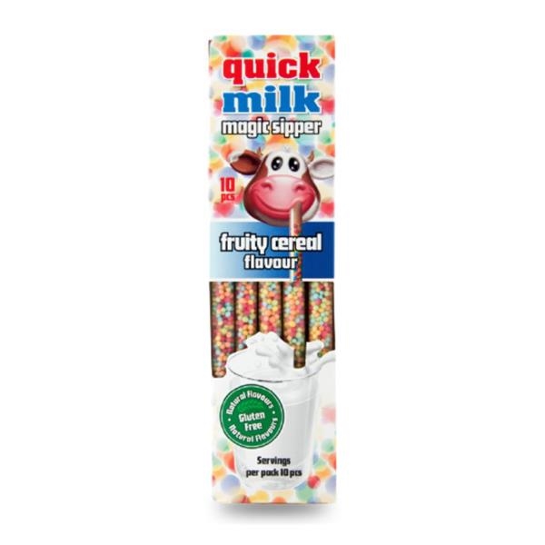 Quick Milk fruity cereal straw x 20 cases