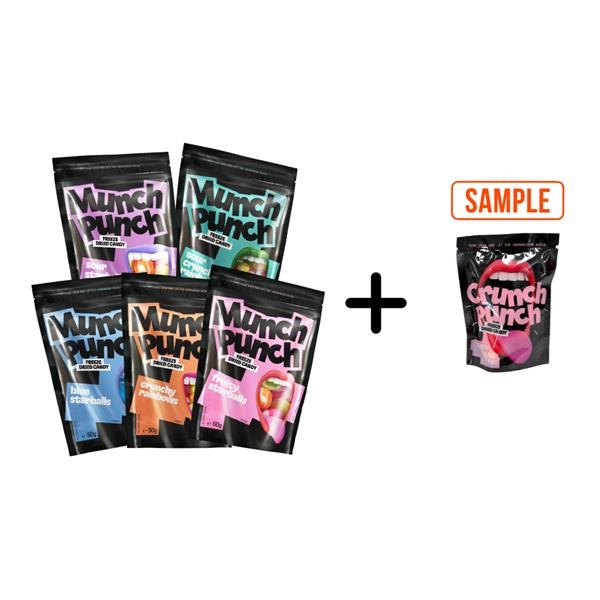 Colis Munch Punch 50 gr + 70 échantillons gratuits