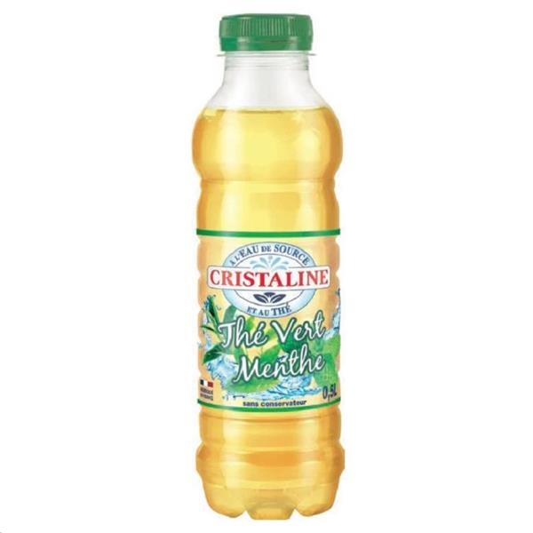 Cristaline watermunt groene thee 500 ml x 24 st