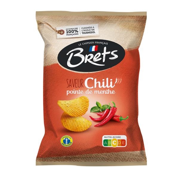 Brets chips met Chili Munt 125 gr x 10 st