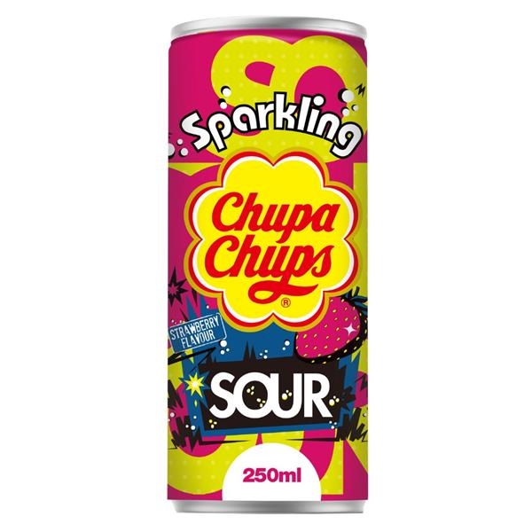 Chupa Chups Sour Strawberry 250 ml x 24 pc