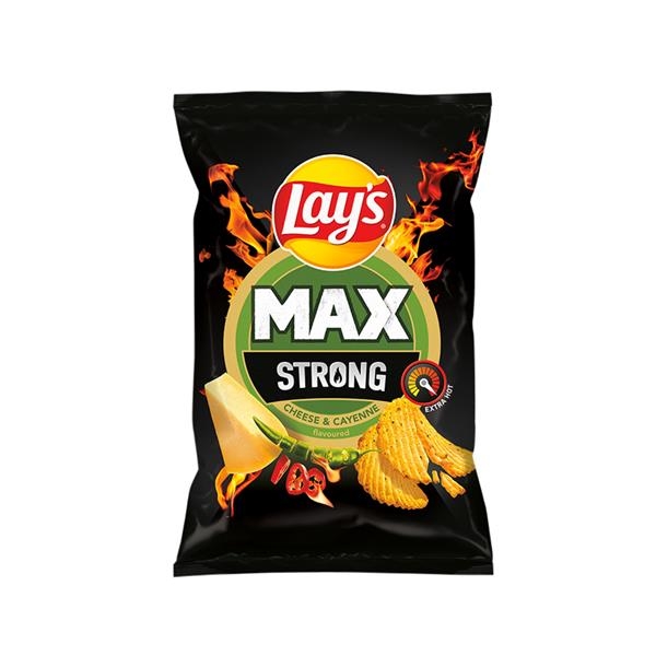 Lay's strong cheddar & cayenne 120 gr x 24 pc