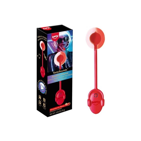 TastySounds Lolly Aardbei met Muziek Hip Hop 16 gr x 12 st