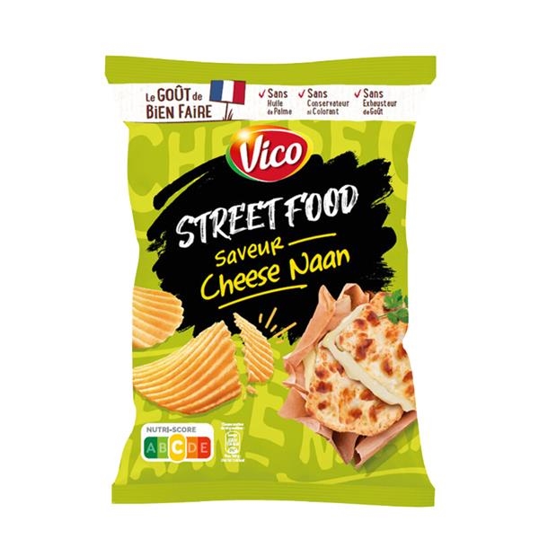 Chips Vico Street Food Cheese Naan 120 gr x 10 pc