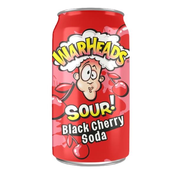 Warheads black cherry sour soda 355 ml x 12 st