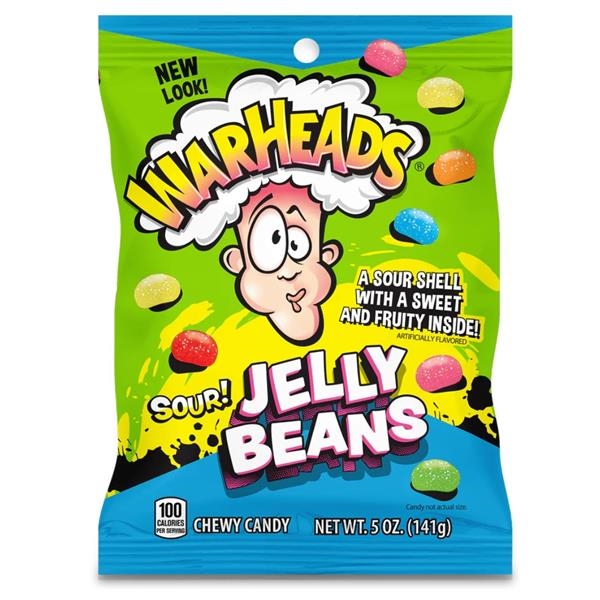 Warheads Sour Jelly Beans 141 gr x 12 st