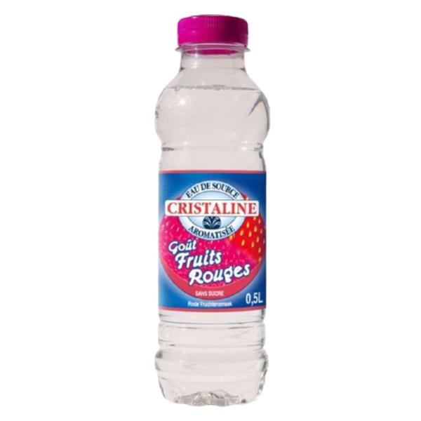 Cristaline water gearomatiseerd met rood fruit 500 ml x 24 st