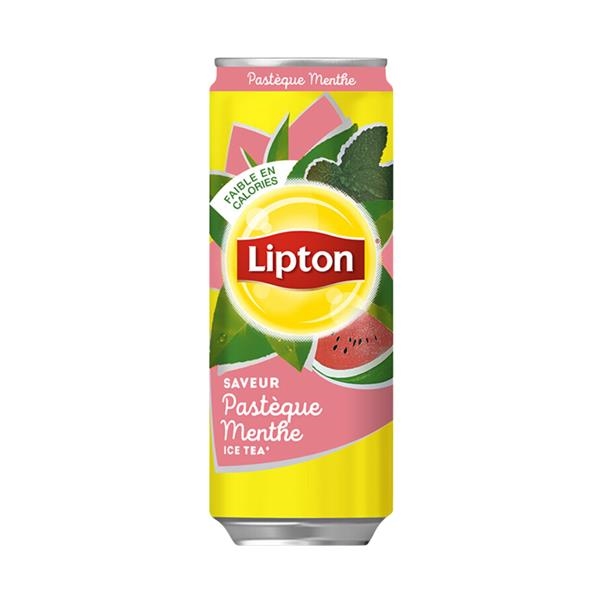 Lipton ijsthee watermeloen munt 330 ml x 24 st