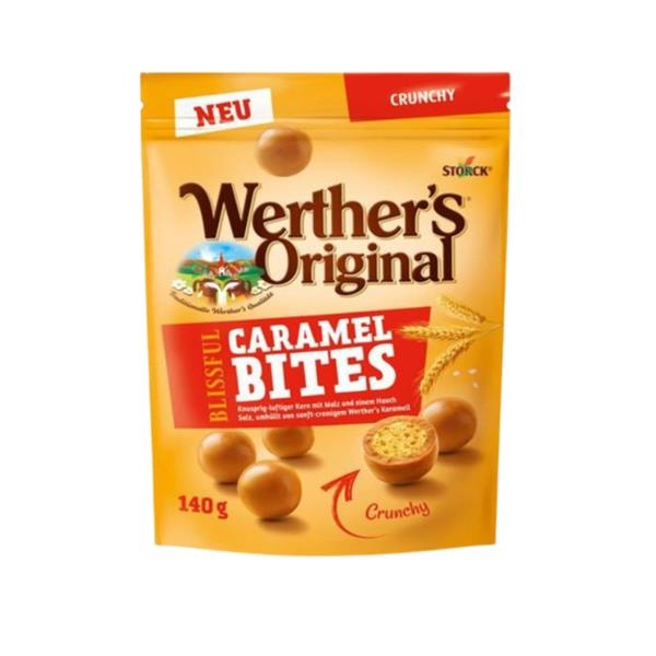 Werthers Original caramel bites crunchy 140 gr x 12 pc