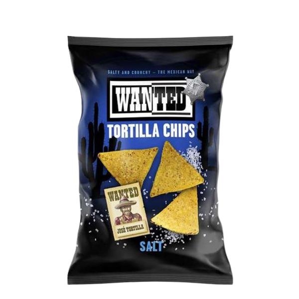 Wanted tortillachips met zout 200 gr x 10 st