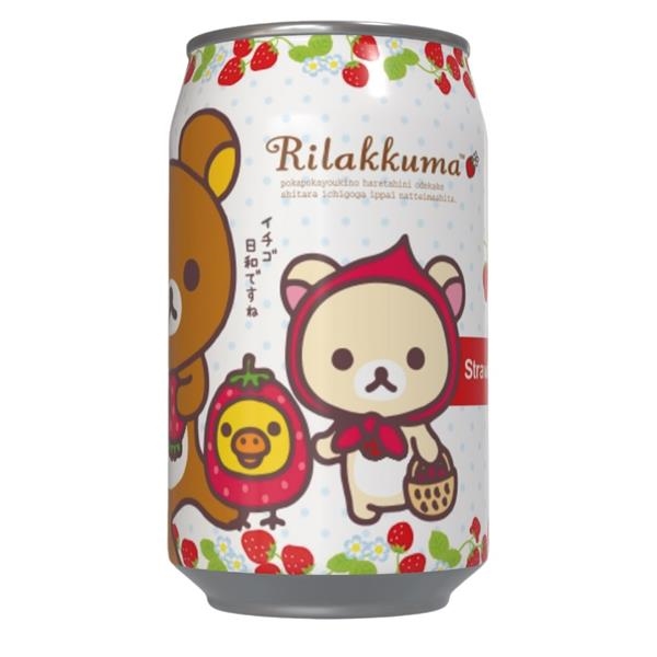 Kawaji Rilakkuma Aardbei Soda 330 ml x 12 st