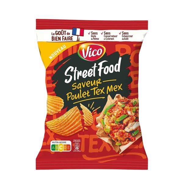 Chips Vico Street Food Chicken Tex Mex 120 gr x 10 pc