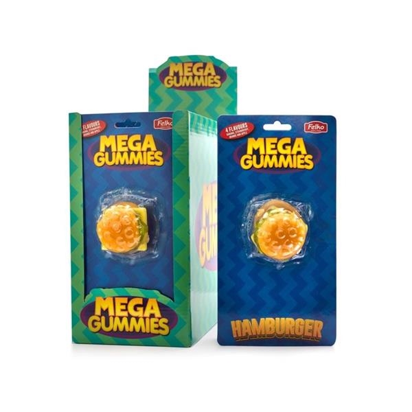 Mega Gummies Hamburger 120 gr x 12 pc