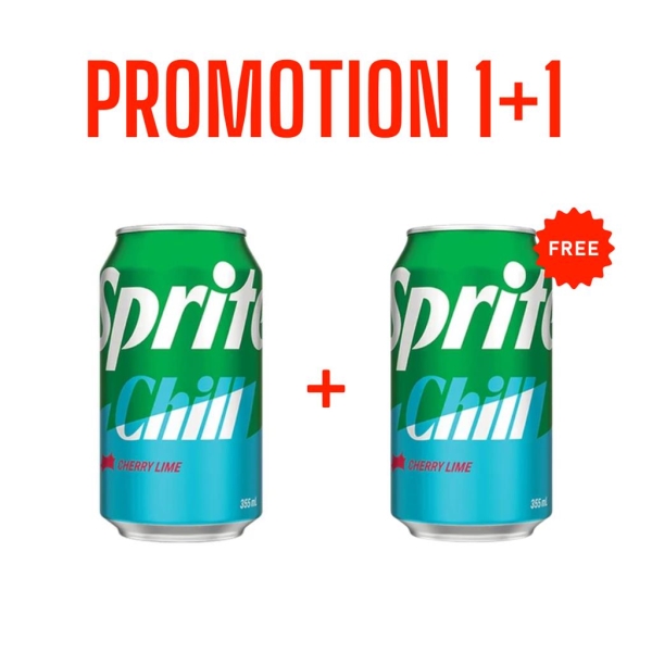 Colis Sprite chill 355 ml x 12 pc 1+1 gratuit DLC 01/2026