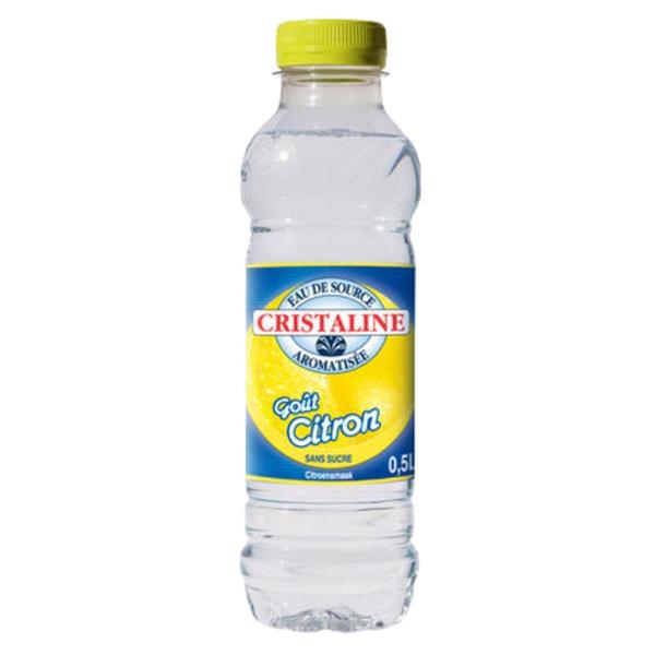 Eau Cristaline aromatisée au citron 500 ml x 24 pc