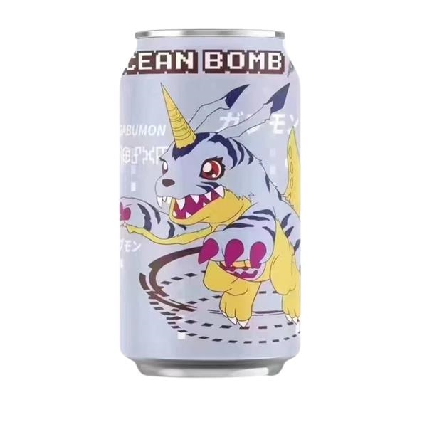 Ocean bomb Digimon Eau pétillante goût myrtille 330 ml x 24 pc