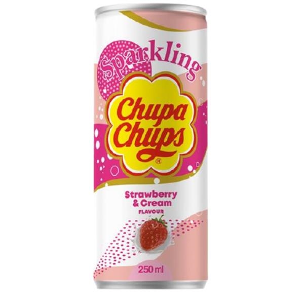 Chupa Chups strawberry cream 250 ml x 24 st