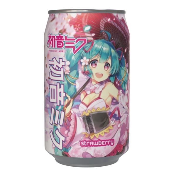 Kawaji Hatsune Miku Strawberry Flavour Soda 330 ml x 12 pc