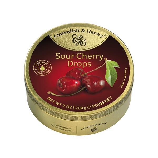 Cavendish & Harvey Sour Cherry Drops 200 gr x 9 pc