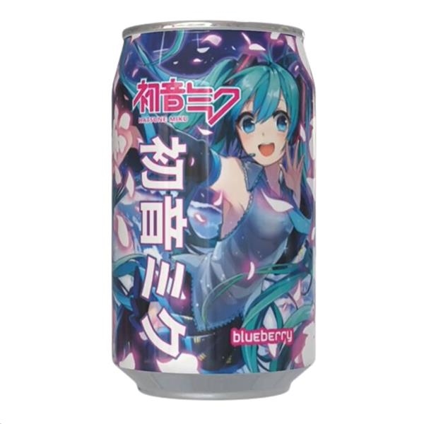 Kawaji Hatsune Miku Soda goût myrtille 330 ml x 12 pc