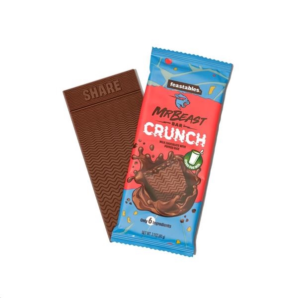 Mr Beast Feastables Crunchy Melkchocolade 60 gr x 10 st