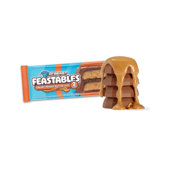 Mr Beast Feastables 2 Cups Creamy Peanut Butter 40 gr x 24 st