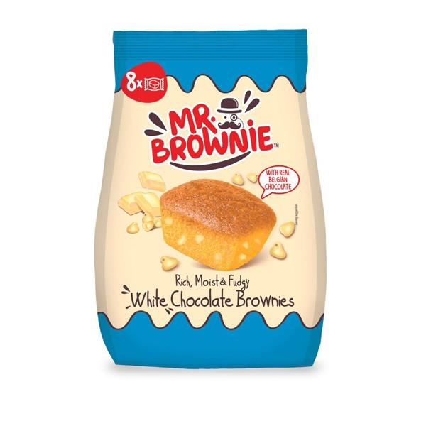 Mr Brownie witte chocolade brownies 200 gr x 12 st