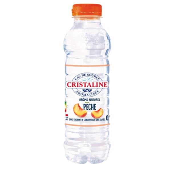 Cristaline water clear flavored with peach 500 ml x 24 pc