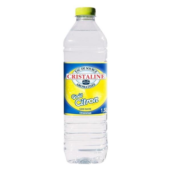 Cristaline water flavored with lemon 1,5 l x 6 pc