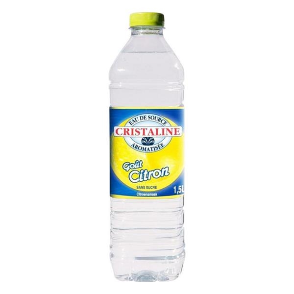 Eau Cristaline aromatisée au citron 1,5 l x 6 pc