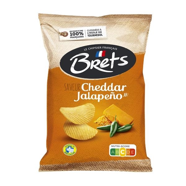 Chips Brets saveur cheddar jalapeño 125 gr x 10 pc