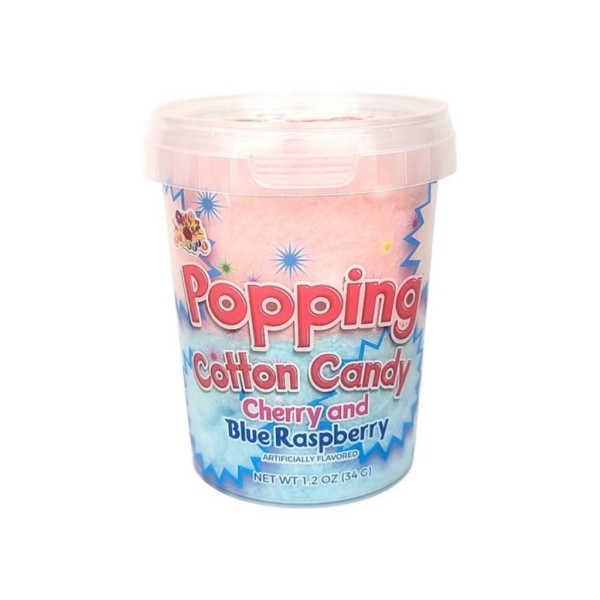 Popping Cotton Candy Blue Raspberry 50 gr x 12 pc