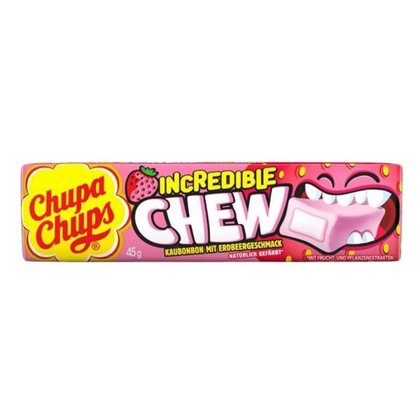 Chupa Chups Strawberry Incredible Chew 20 pc