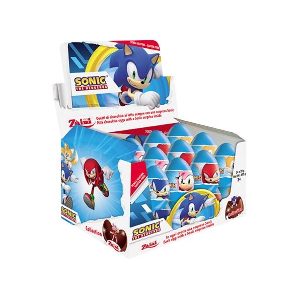 Oeuf en chocolat Zaini Sonic 20 gr x 24 pc