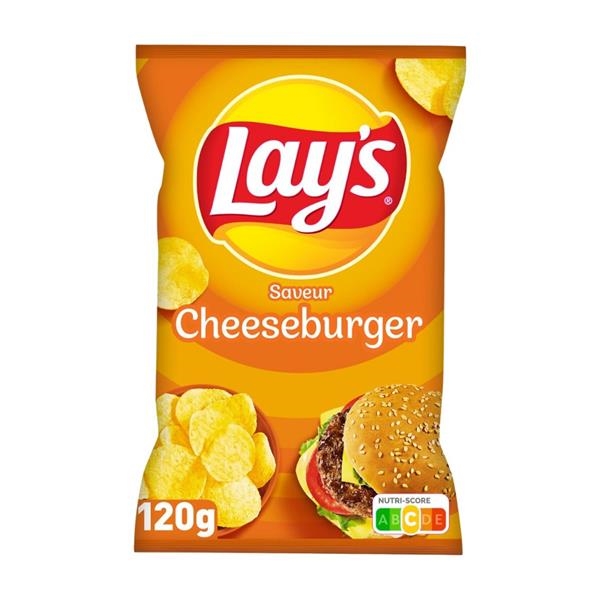 Lay's cheeseburger 120 gr x 24 pc
