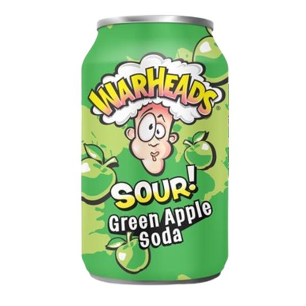 Warheads green apple sour soda