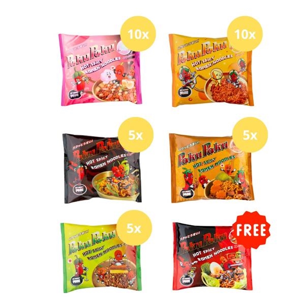 PakuPaku nouilles Colis Mix 140 gr x 40 pc