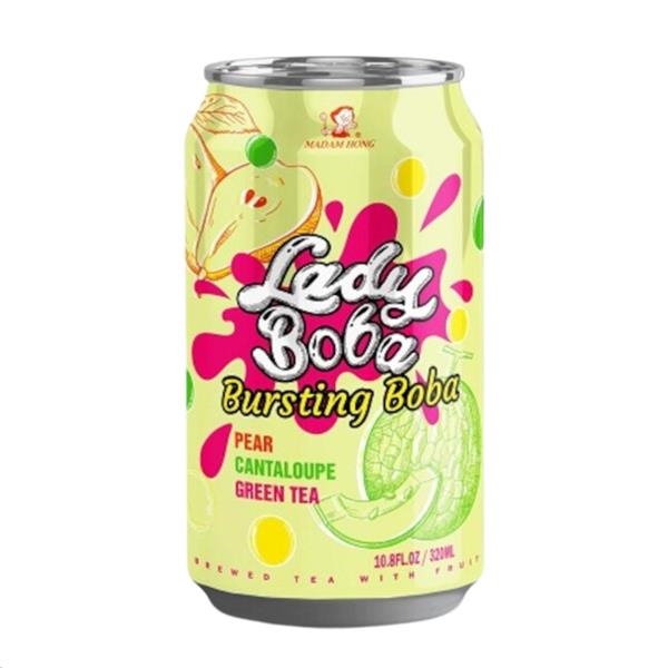 Lady Boba Pear, Melon & Green Tea Bursting Bubble 320 ml x 24 pc