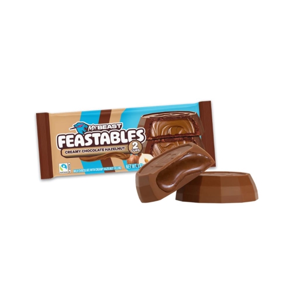 Mr Beast Feastables 2 Cups Creamy Chocolat Hazelnut 40 gr x 24 st