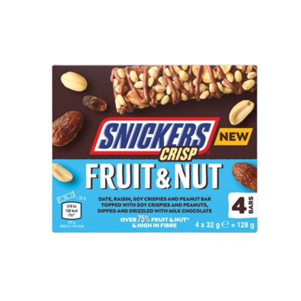 Snickers Fruit & Nut 4 x 32 gr x 10 st