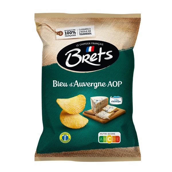 Brets chips met Bleu d'Auvergne smaak 125 gr x 10 st
