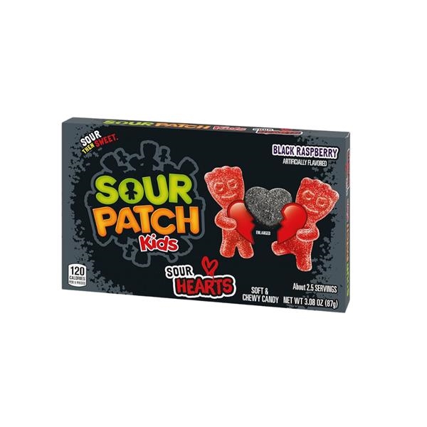 Sour Patch Black Raspberry Hearts Box 87 gr x 12 st