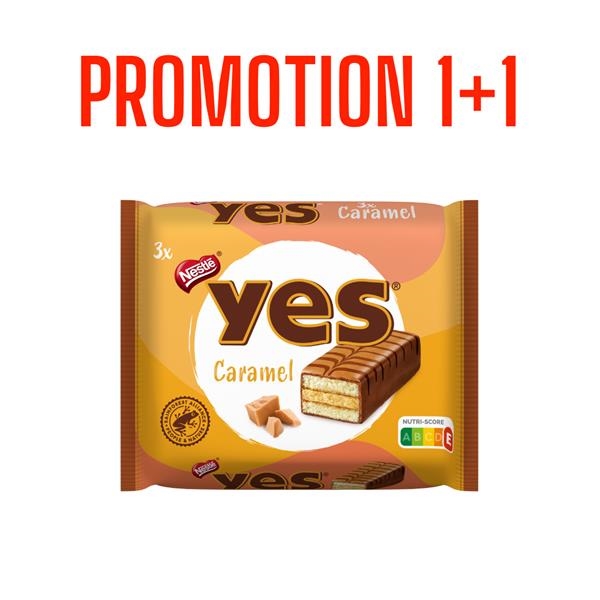 Colis Nestlé Yes caramel tripack 1+1 gratuit DLC 12-26/02/2025