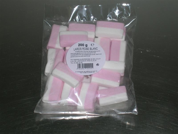 Lards rose & blanc 200 gr x 24 pc