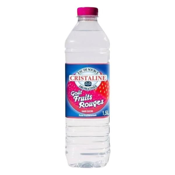 Eau Cristaline aromatisée aux fruits rouges 1,5 l x 6 pc